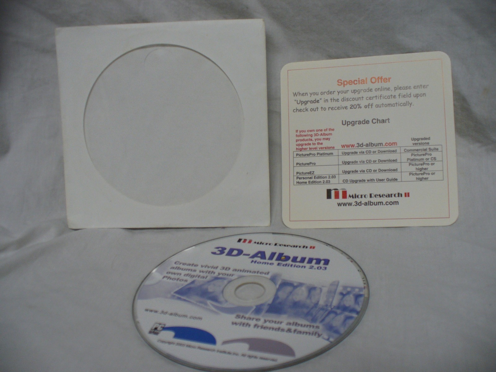 3D-Album Home Edition 2.03 by Micro Research CD-ROM