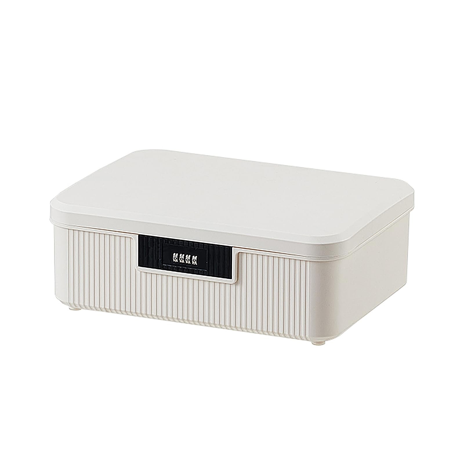 Begino Lockable Storage Container Bin 4.2 Gallon White with Combination Lock