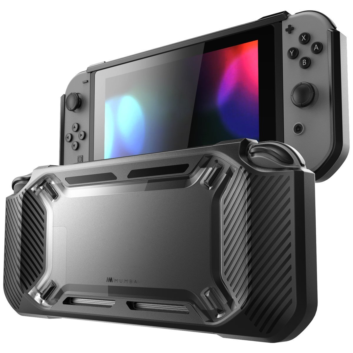 For Nintendo Switch or OLED or Lite Grip Case Hard Shell Protective Cover BLACK
