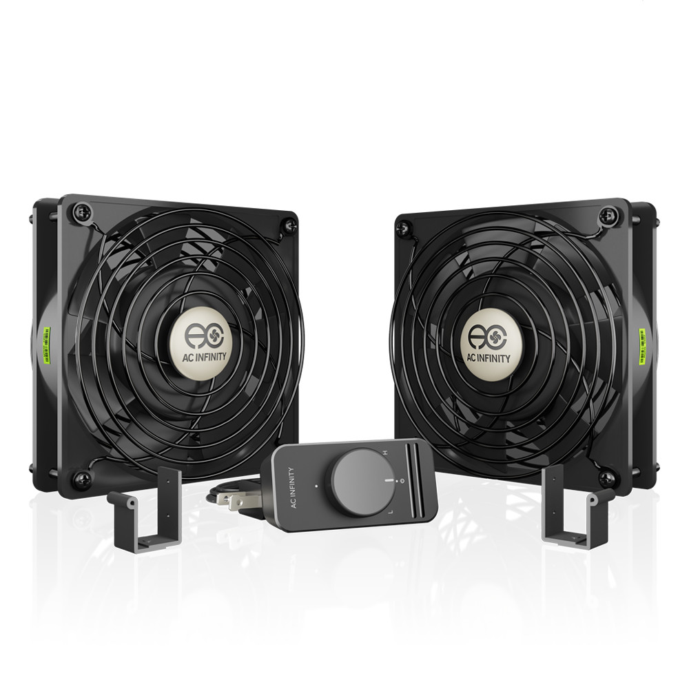 AXIAL S1225D, Dual 120mm Muffin Fan Doorway, Room to Room, Wood Stove, Fireplace