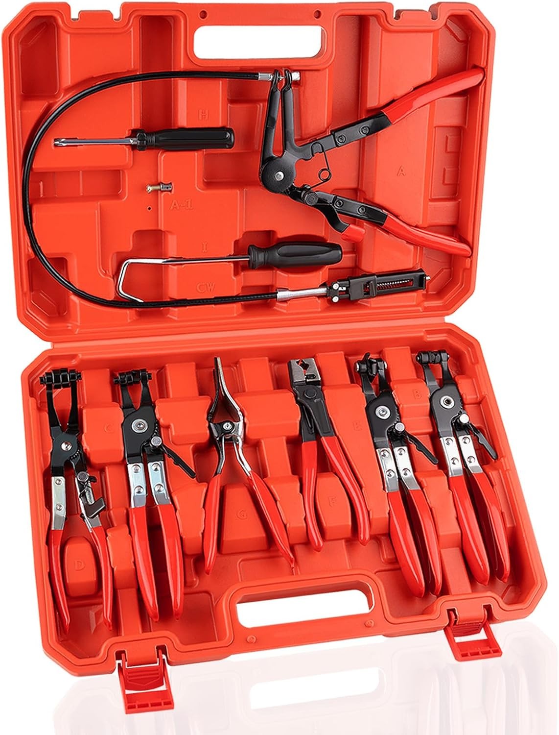 Pinzas Para Abrazaderas Alicates Cable Abrazadera Flexible Presion Mangueras Set