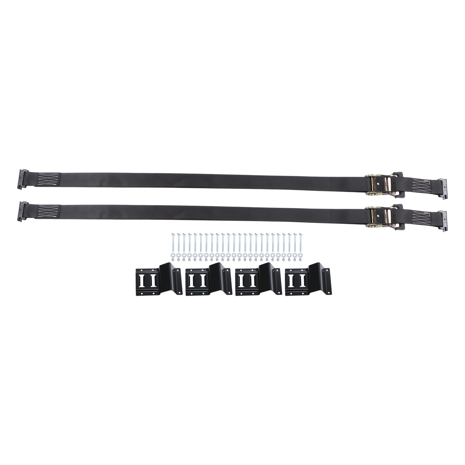 LABLT Secure Cargo E Track Wheel Chock System Ratchet Tie Down Straps Durable