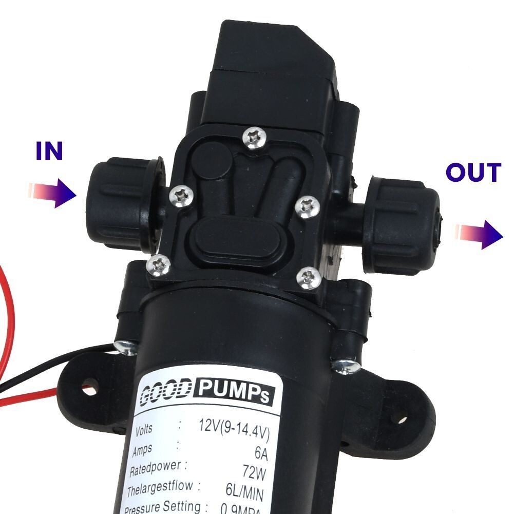 2PCS 12V Water Pump 130PSI Self Priming Diaphragm High Pressure Automatic Switch