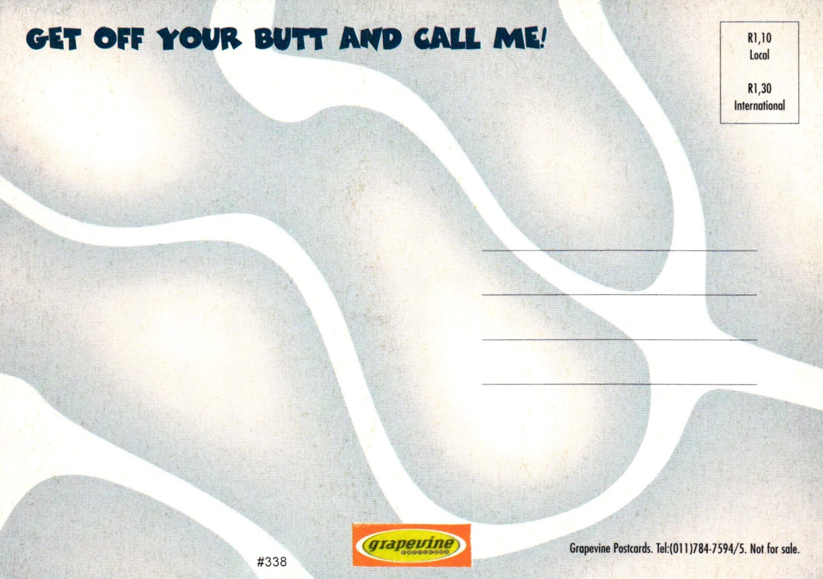 Get Off Your Butt And Call Me Postcard