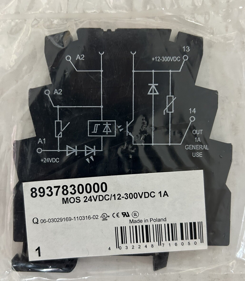 WEIDMUELLER 8937830000 SOLID STATE RELAY - NEW IN SEALED FACTORY BAG - Surplus