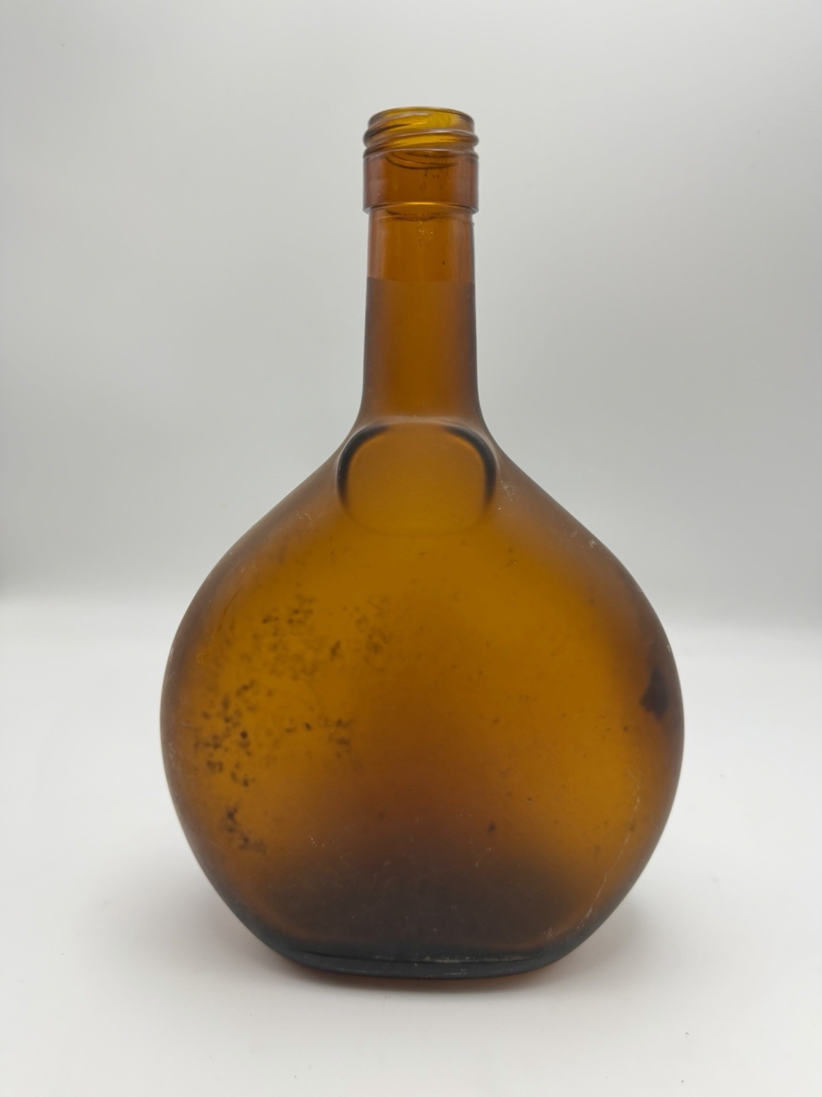 Vintage Amber Glass Irish Cream Liquor Bottle 750mL Empty Flask 9” Tall