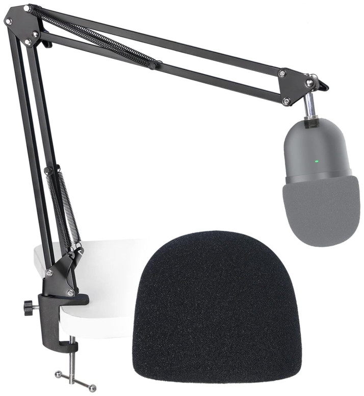 Brazo Soporte Micrófono Ajustable con Filtro Antipop para Streaming USB, Nuevo