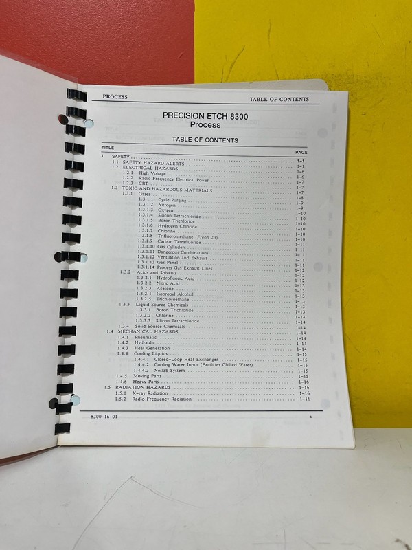 APPLIED MATERIALS PRECISION ETCH 8300 System Process Manual