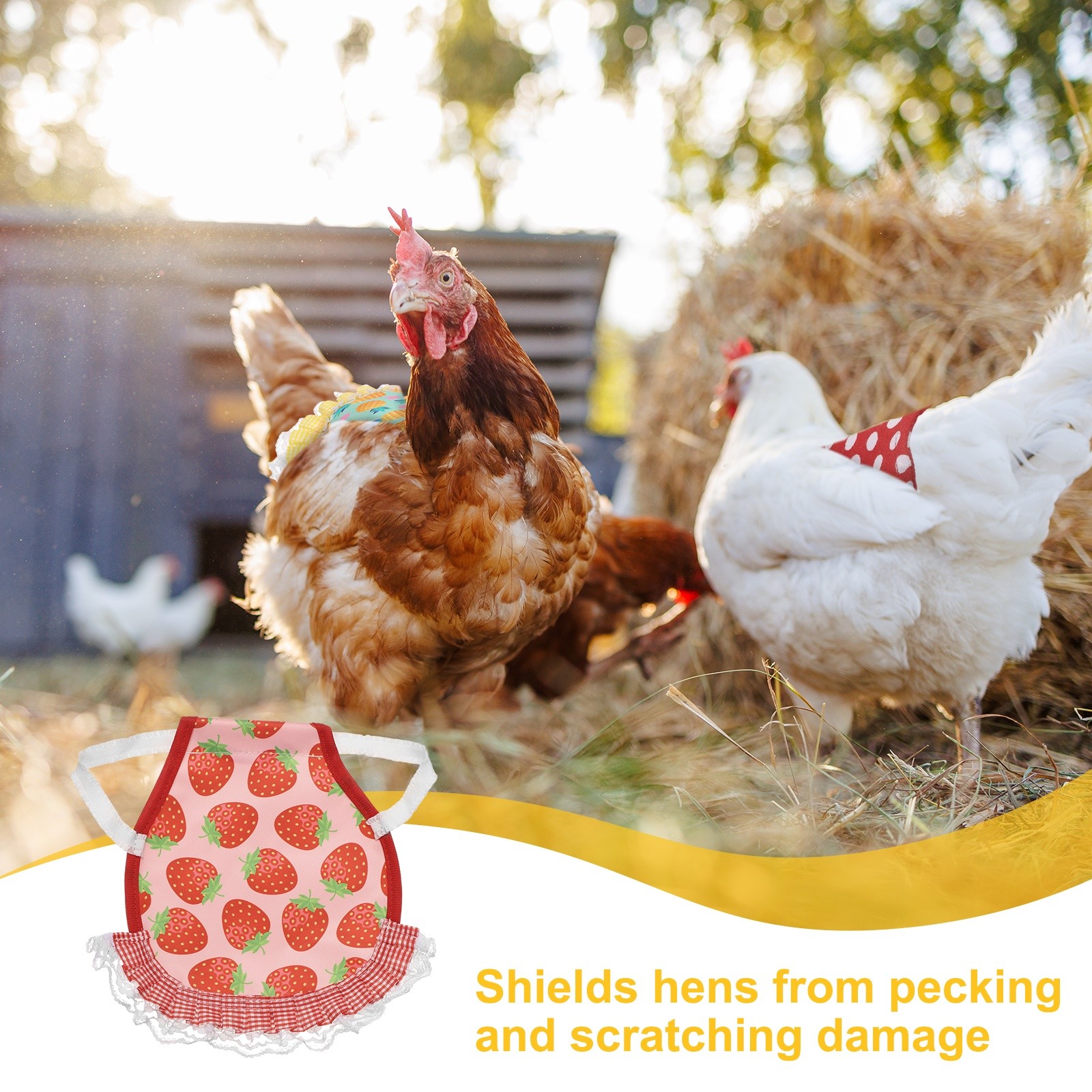 2-Pack Chicken Saddle, Chicken Apron Hens Back Protector [Mixing 2 Styles H]