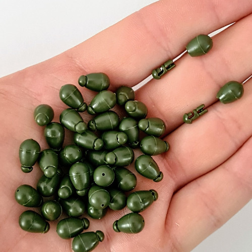 20 SMALL Green Quick Change Fishing Beads Carp Barbel - Fishing Tackle - UK POST