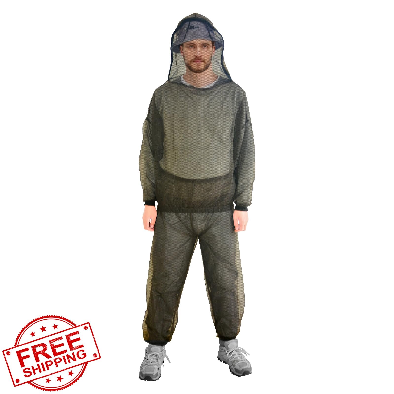 gumkeg Mosquito Suit XL Pants Jacket Hooded Body Net