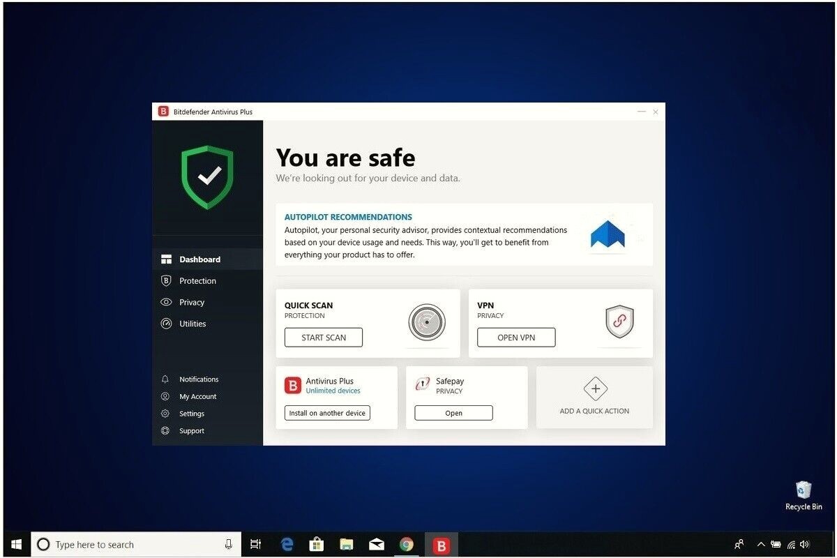 Bitdefender Antivirus Plus 2026 / 2 Years 5 Windows Device - Daily VPN