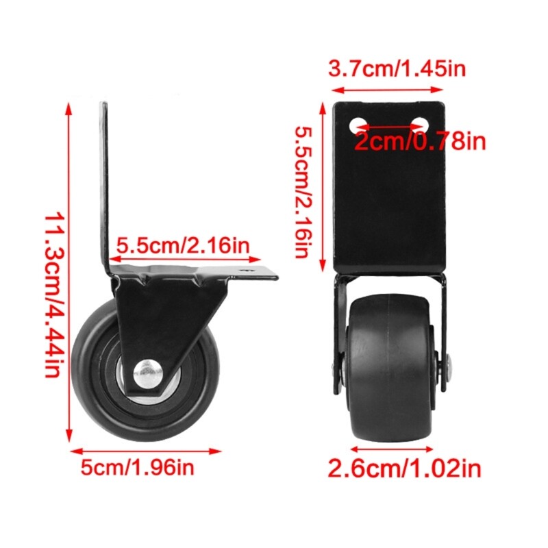 Travel Flight Case Portable Loudspeaker Caster Castor Wheel with Right
