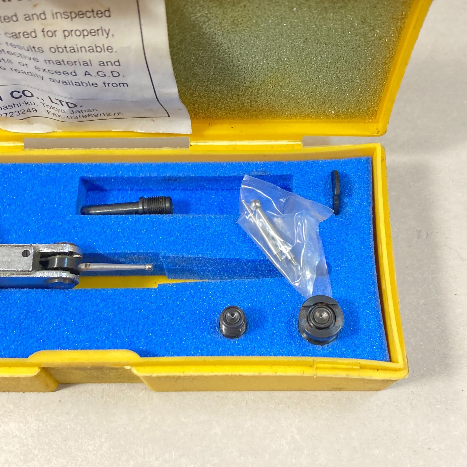Vintage Peacock Dial Test Indicator Set .0005" #2000 w/ Case Japan