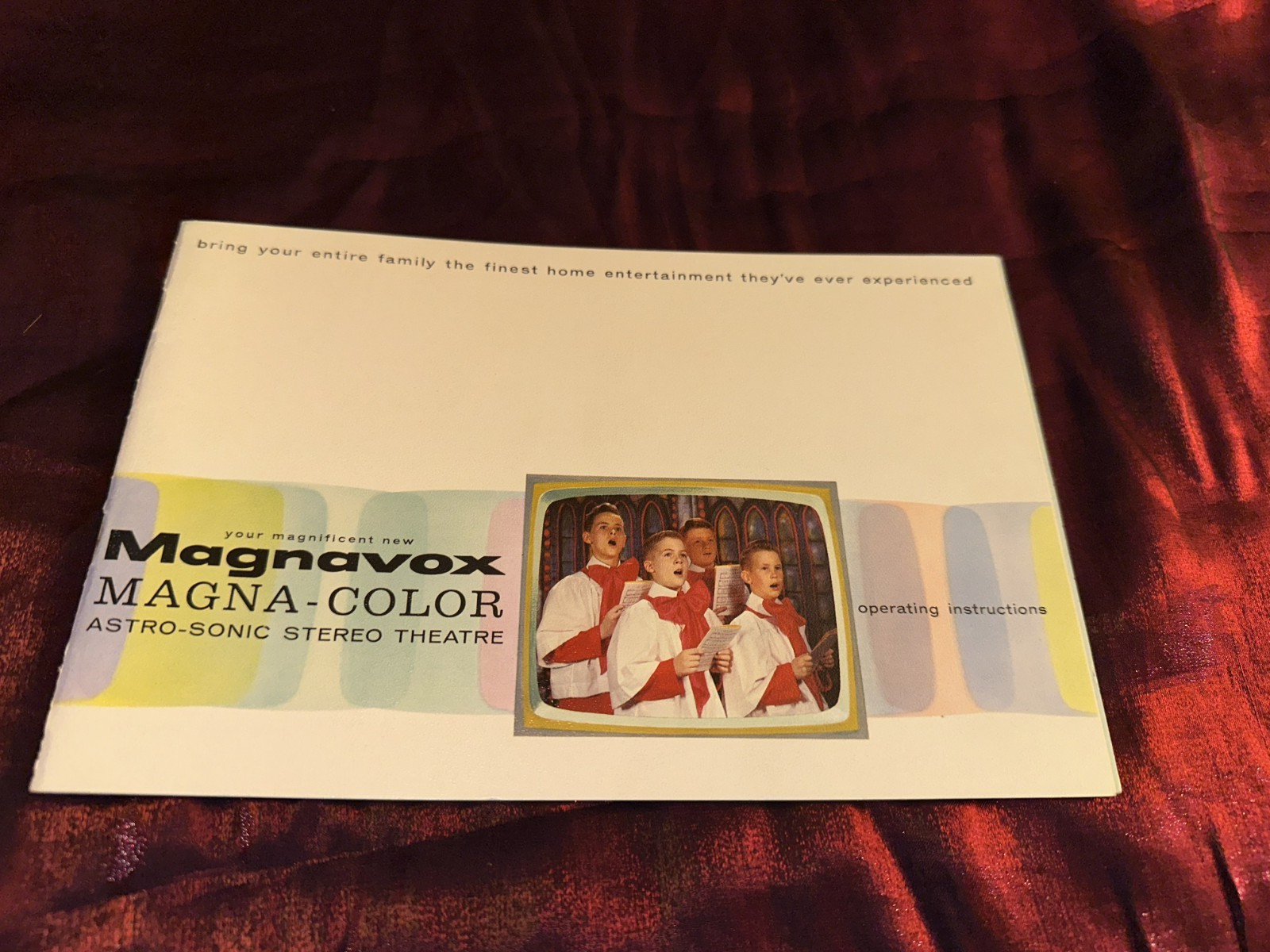 Vintage Magnavox Magna - Color Astro-Sonic Theatre Manual Operating Instructions