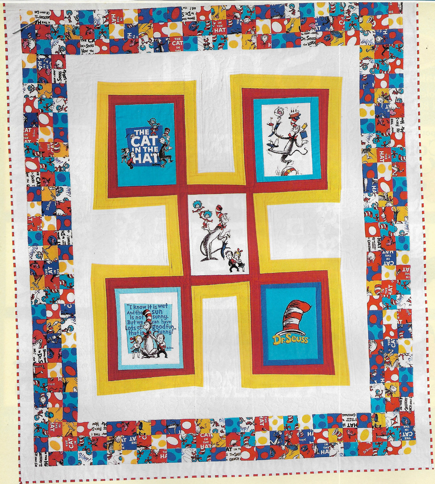 Celebrate Dr. Seuss Quilt quilting pattern instructions