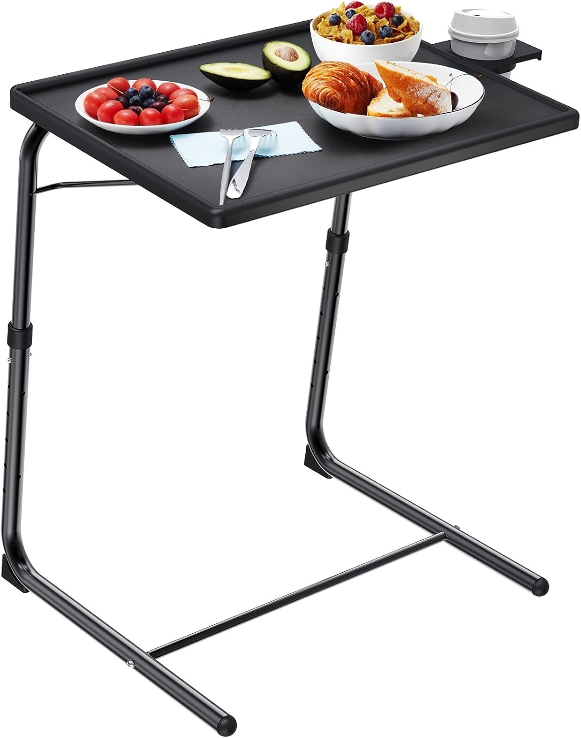 HUANUO Adjustable TV Tray Table - TV Dinner Tray on Bed & Sofa, Comfortable Fold