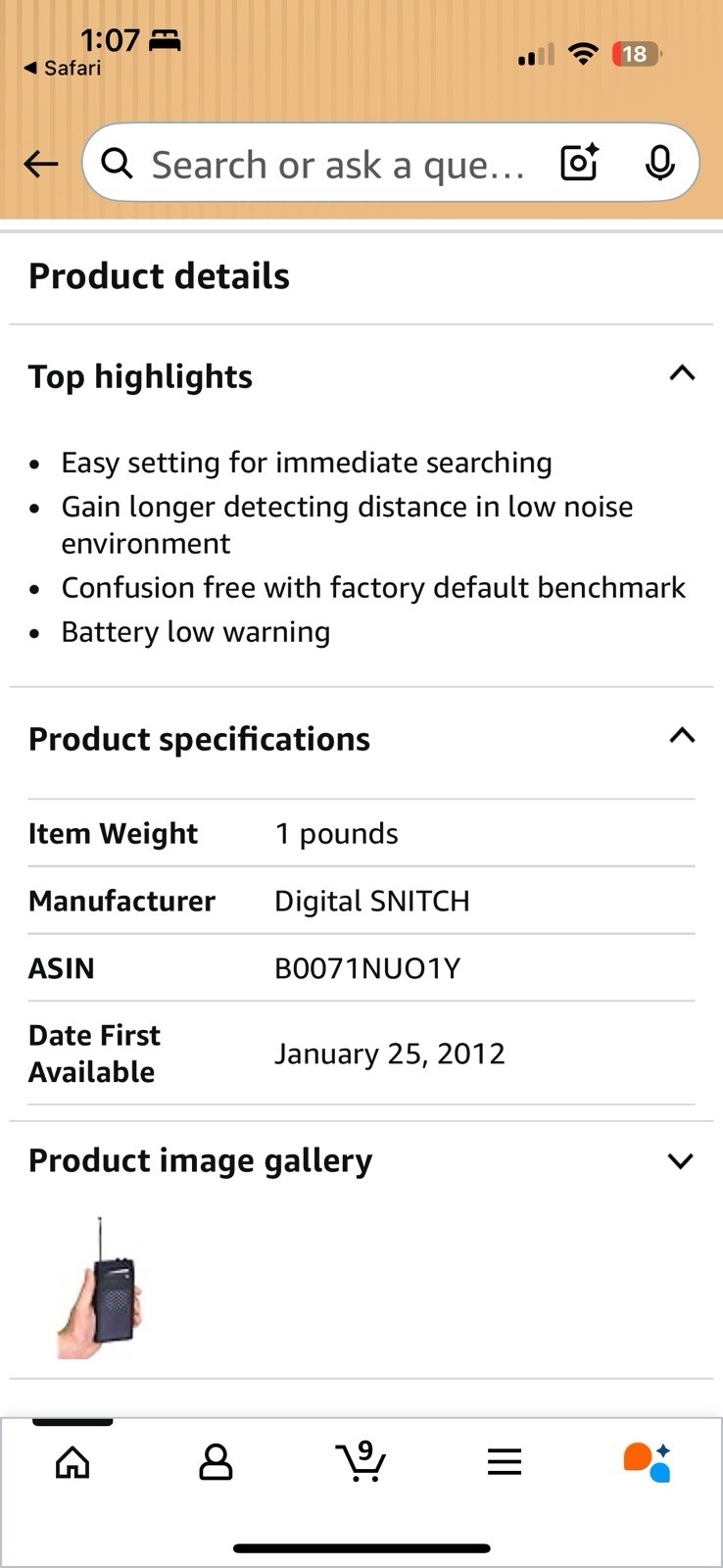 Anti-Spy RF Signal Bug Detector