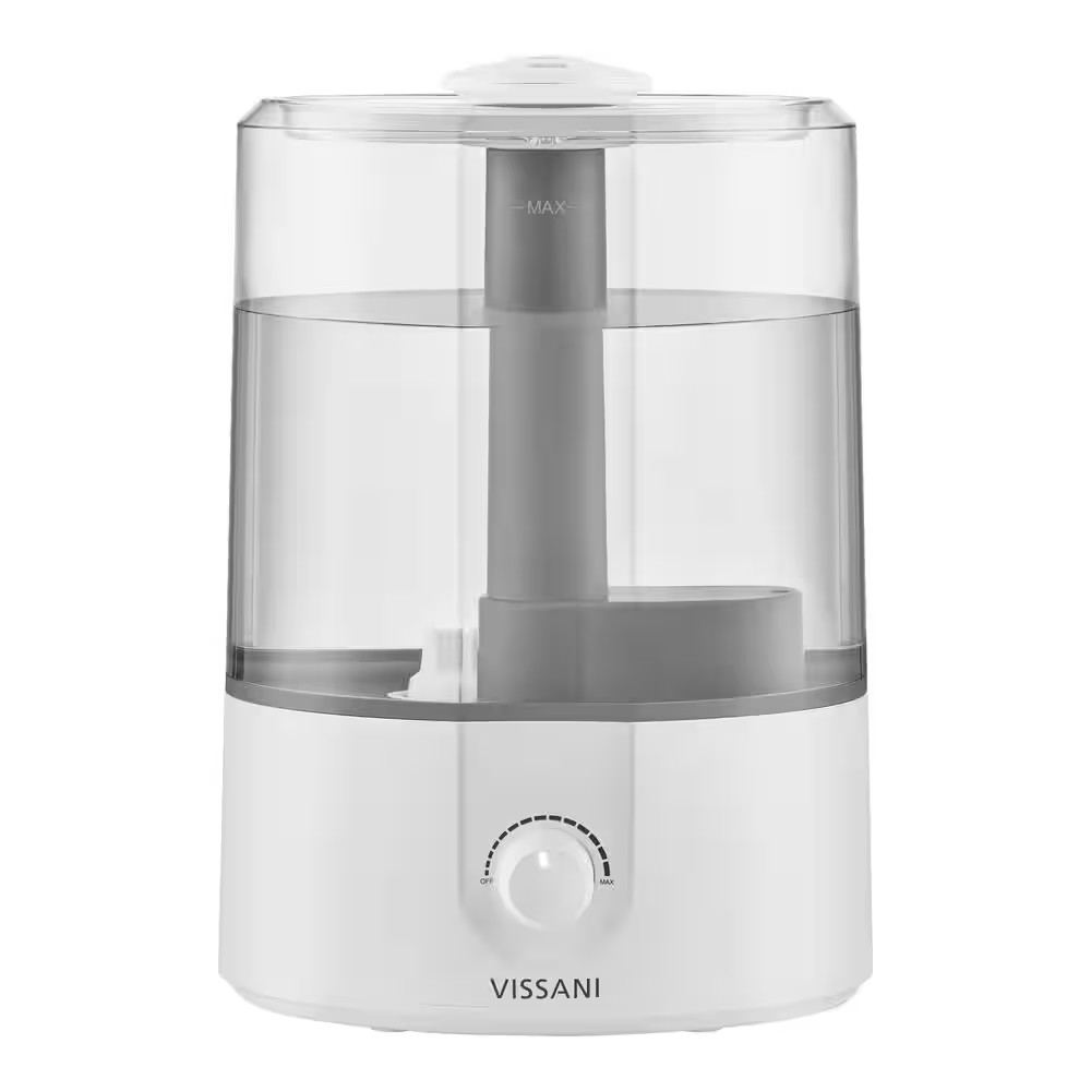 1 Gal. Ultrasonic Humidifier 360 Degree Turning Dual Nozzle Cool Mist for Medium