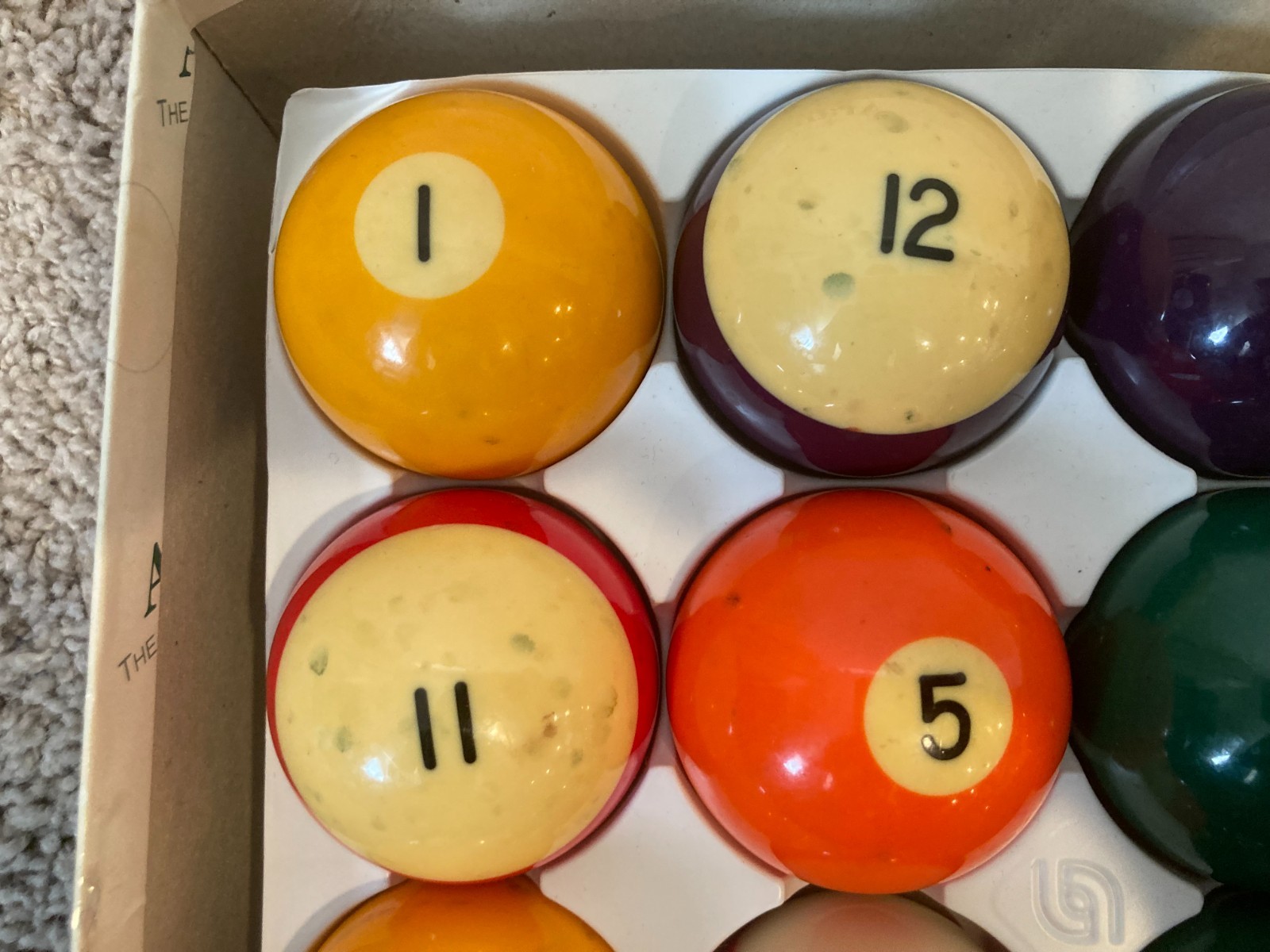 Vintage Aramith Belgian Billiard Pool Balls Standard 2.25" Full Set