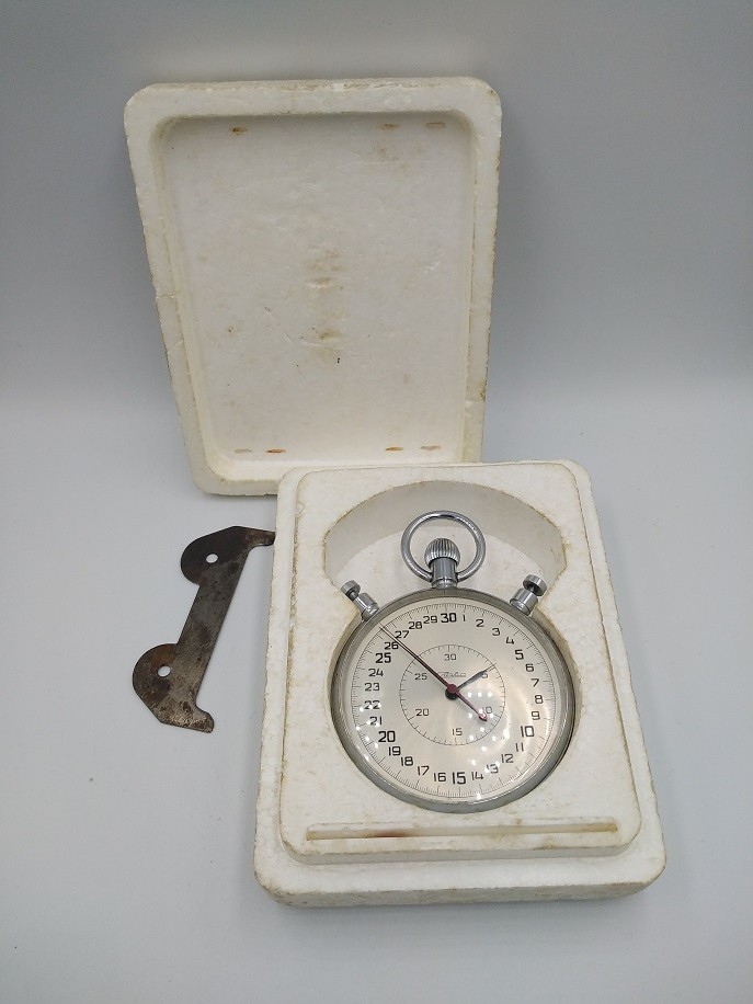 Slava, Soviet Vintage Stopwatch, Mechanical Chronometer, Chronograph USSR