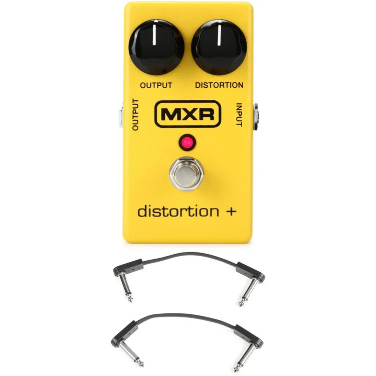 MXR M104 Distortion+ Pedal with EBS Patch Cables