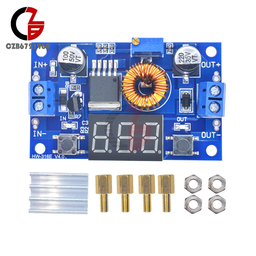 5A Adjustable Power DC-DC Step-down Charge Module LED Driver With Voltmeter