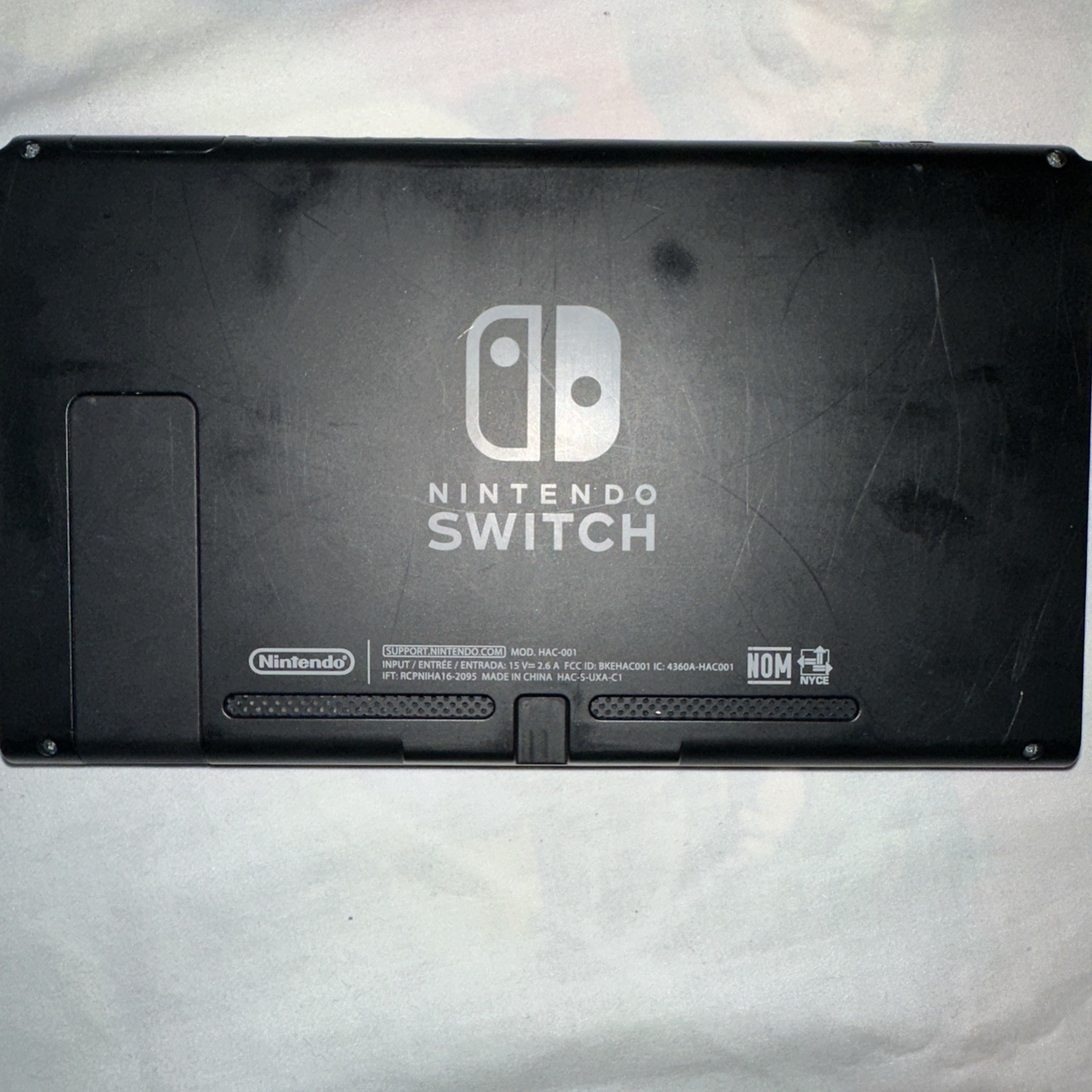 Nintendo Switch HAC-001 Black Console Dock Cables 128gb Micro SD Game No joycons