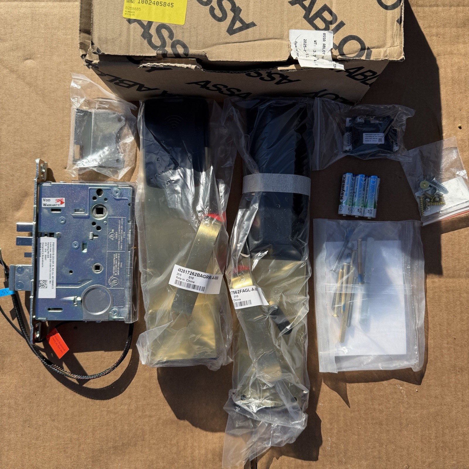 ASSA ABLOY VingCard Lock Case ANSI DA 4SW 4.5V 32mm RH Hotel Set (New Open Box)