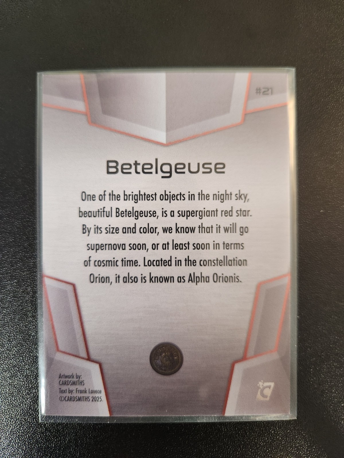2025 Cardsmiths Space Galactic Edition Betelgeuse #21 Iced Foil Parallel