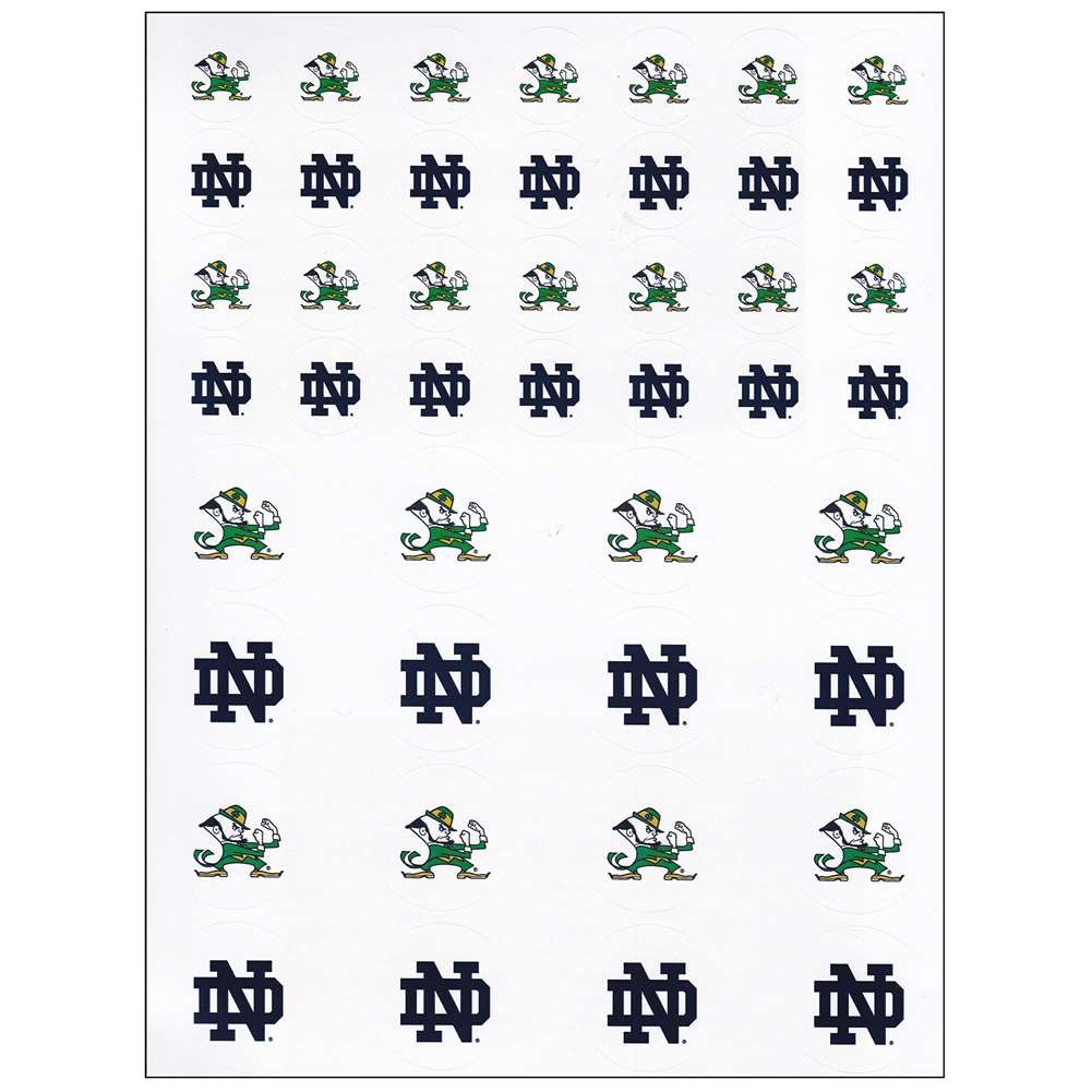 Notre Dame Fighting Irish Small Sticker Sheet - 2 Sheets