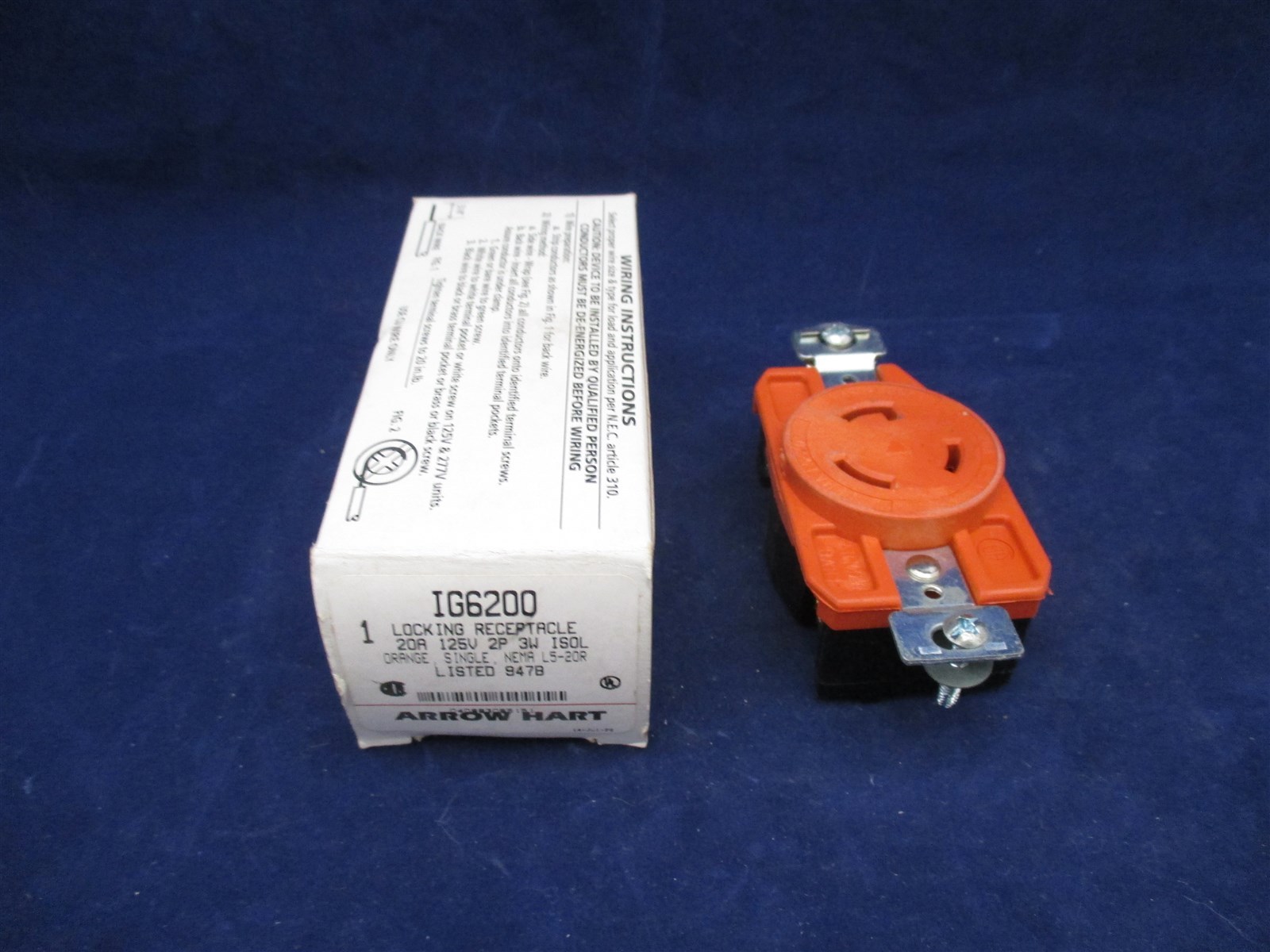 Arrow Hart Locking Receptacle IG6200 NEMA L5-20R new