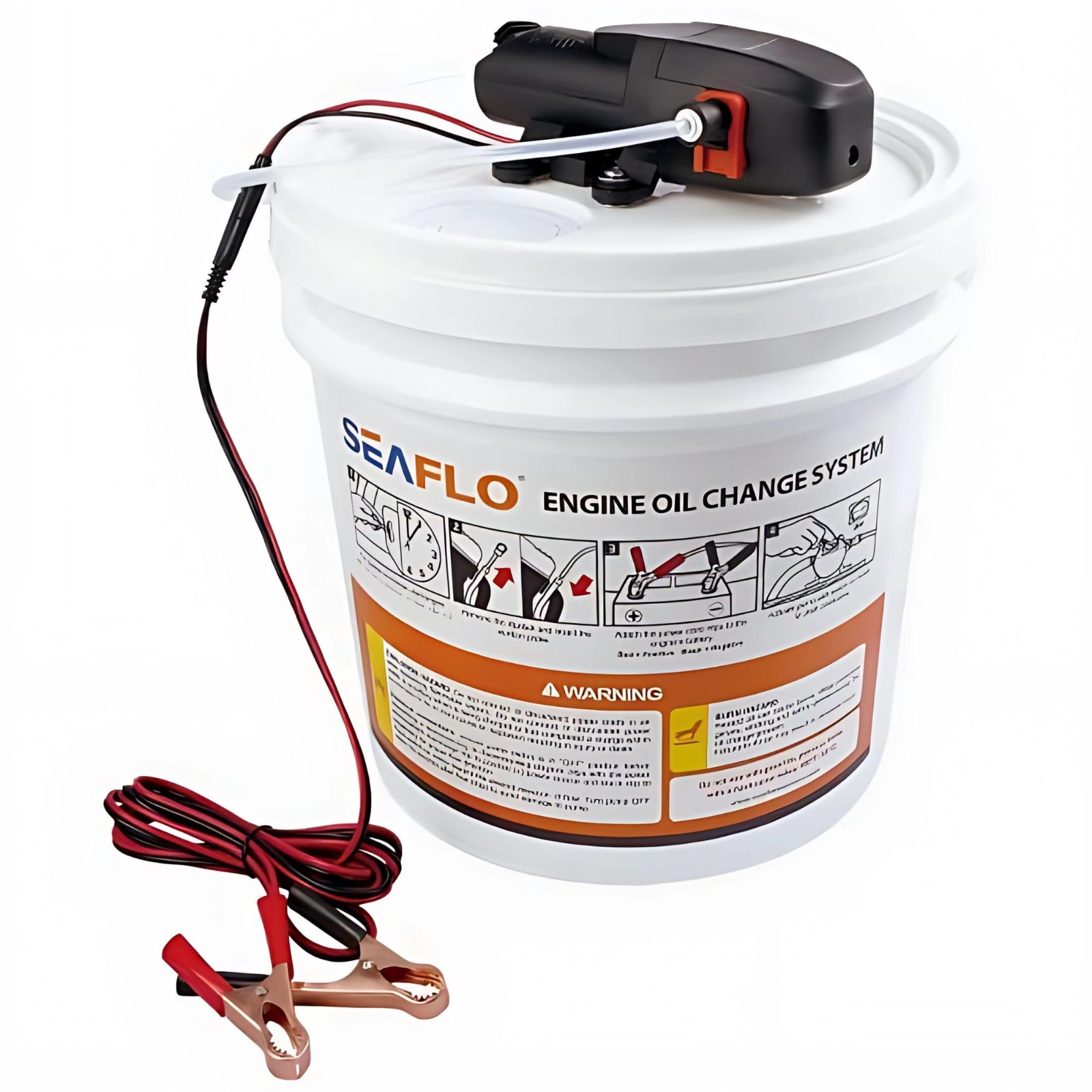 SEAFLO 12V 3.7 Gallon Oil Change System High Flow Oil Extraction Pump