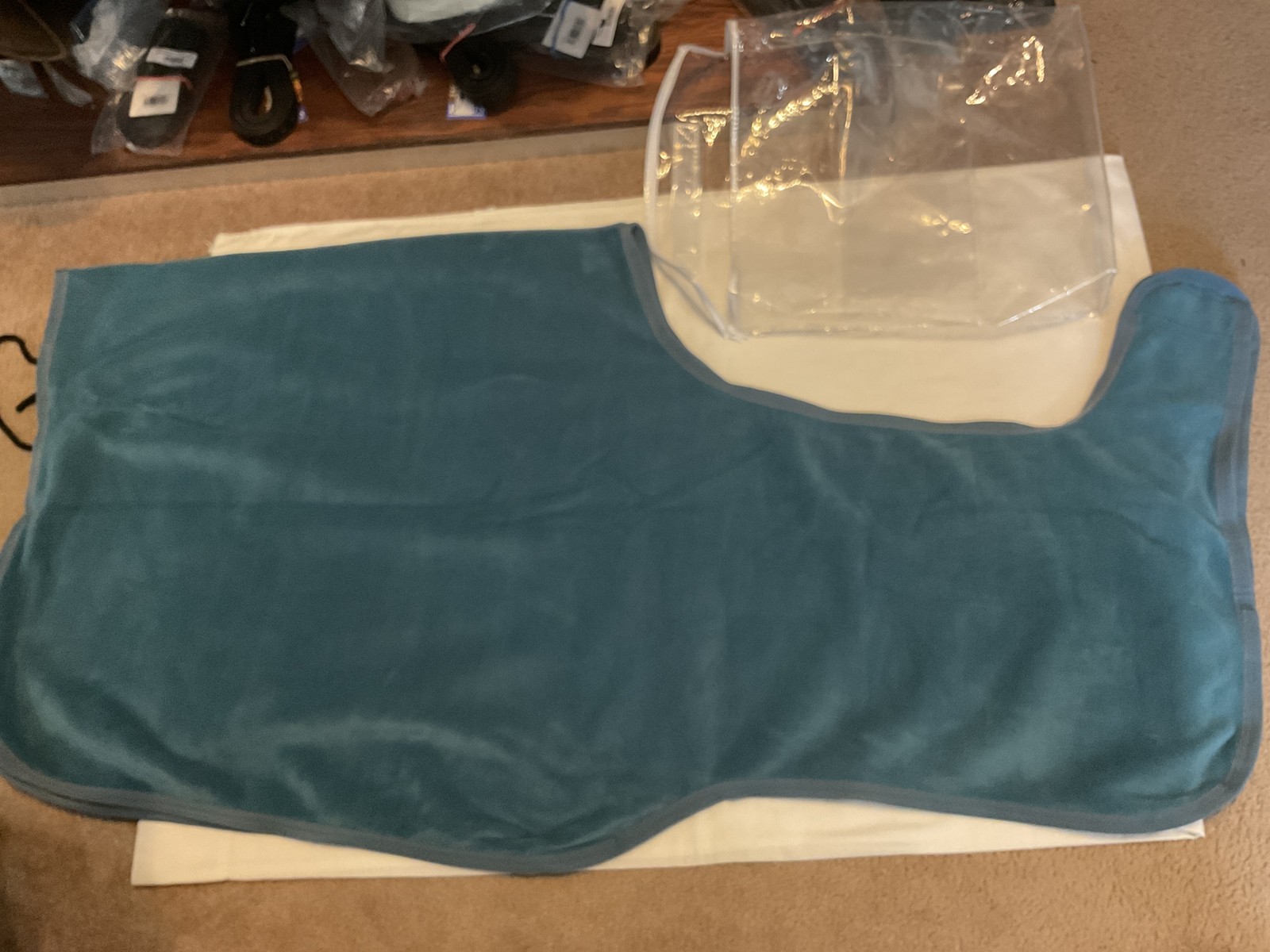 Horze Fleece Quarter Sheet Teal 78”
