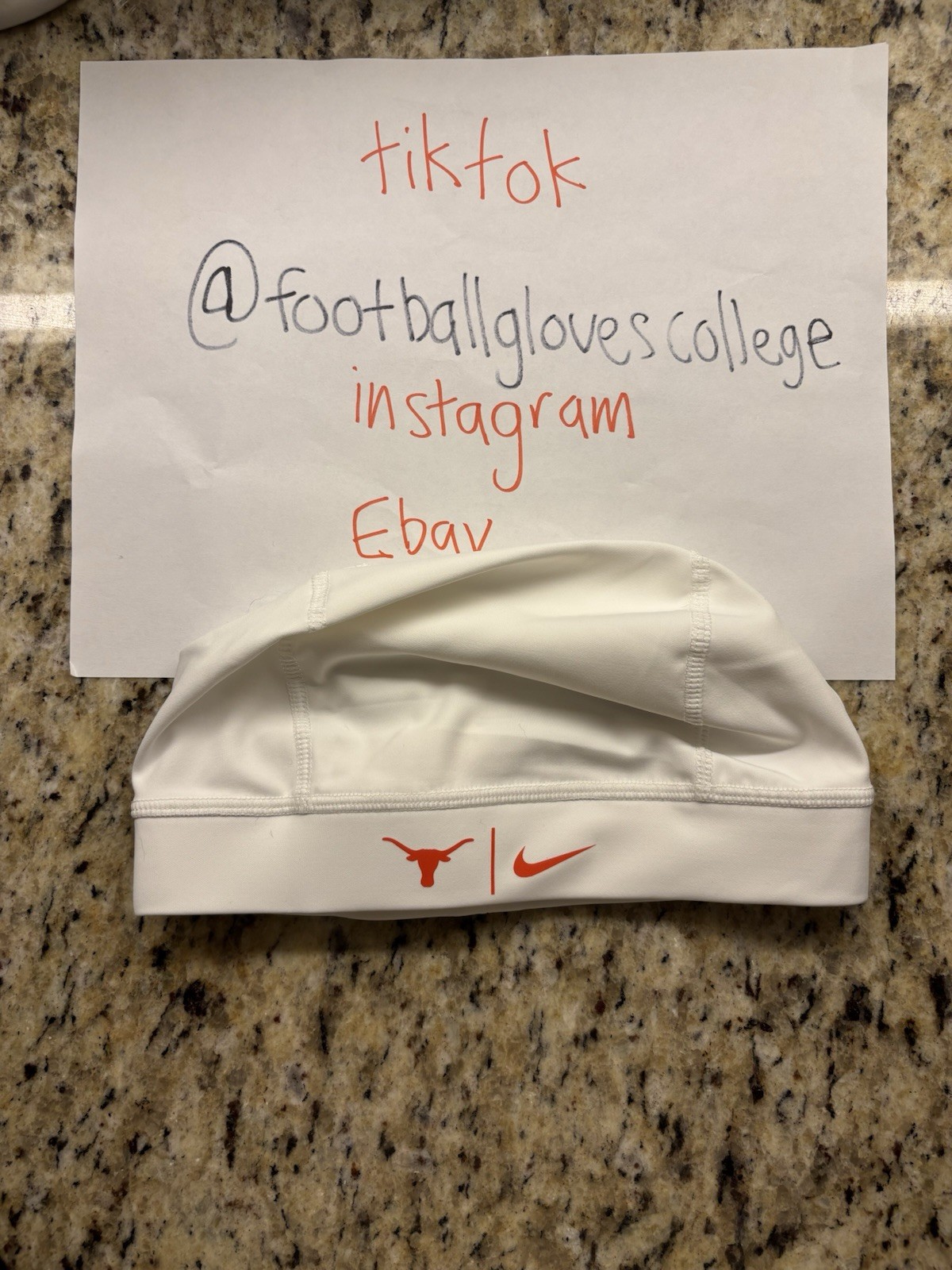 White Texas Longhorn Nike Football Skull Cap