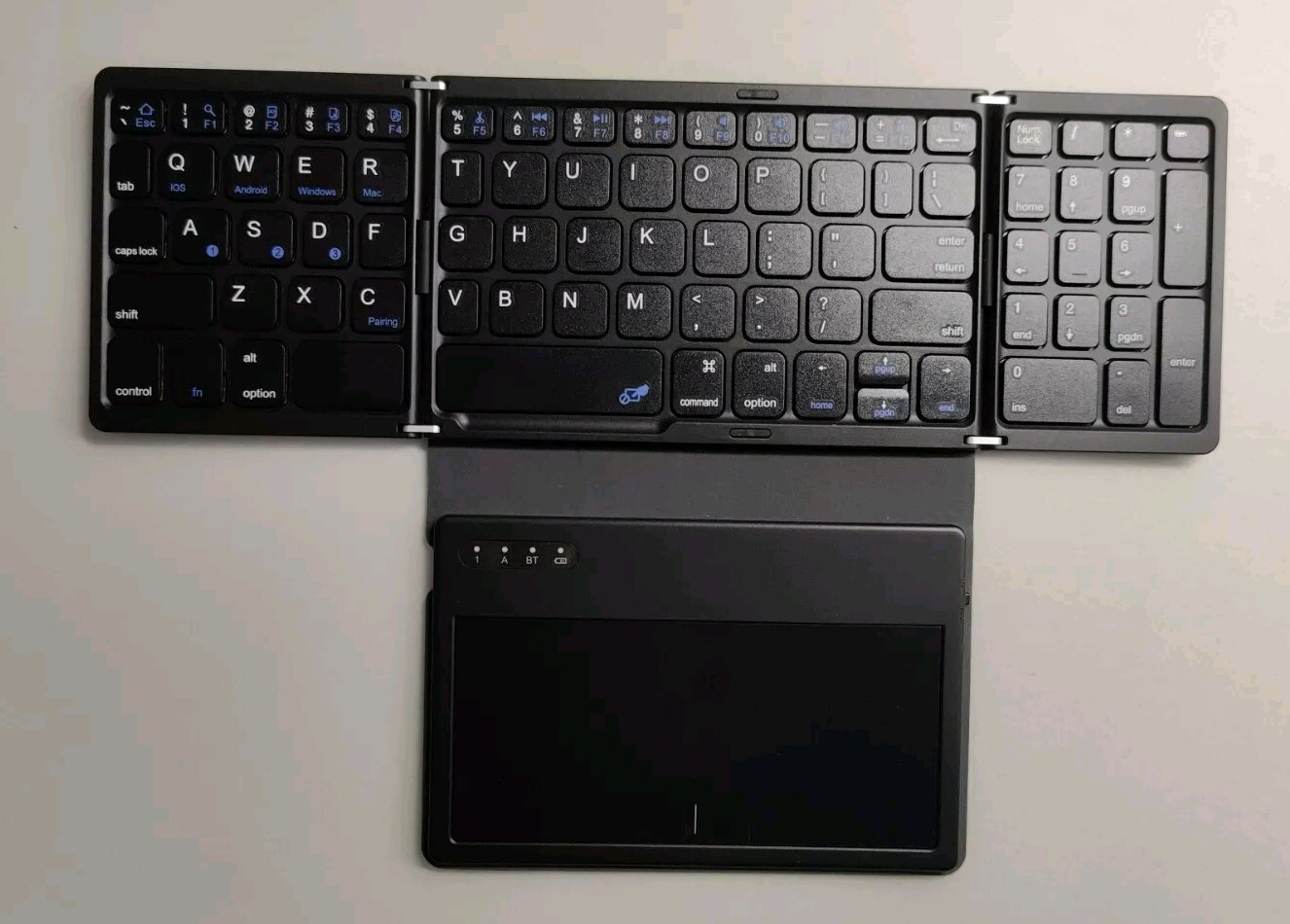 ZenRich Foldable Bluetooth Keyboard w/ Stand,Touchpad, Numeric Keypad