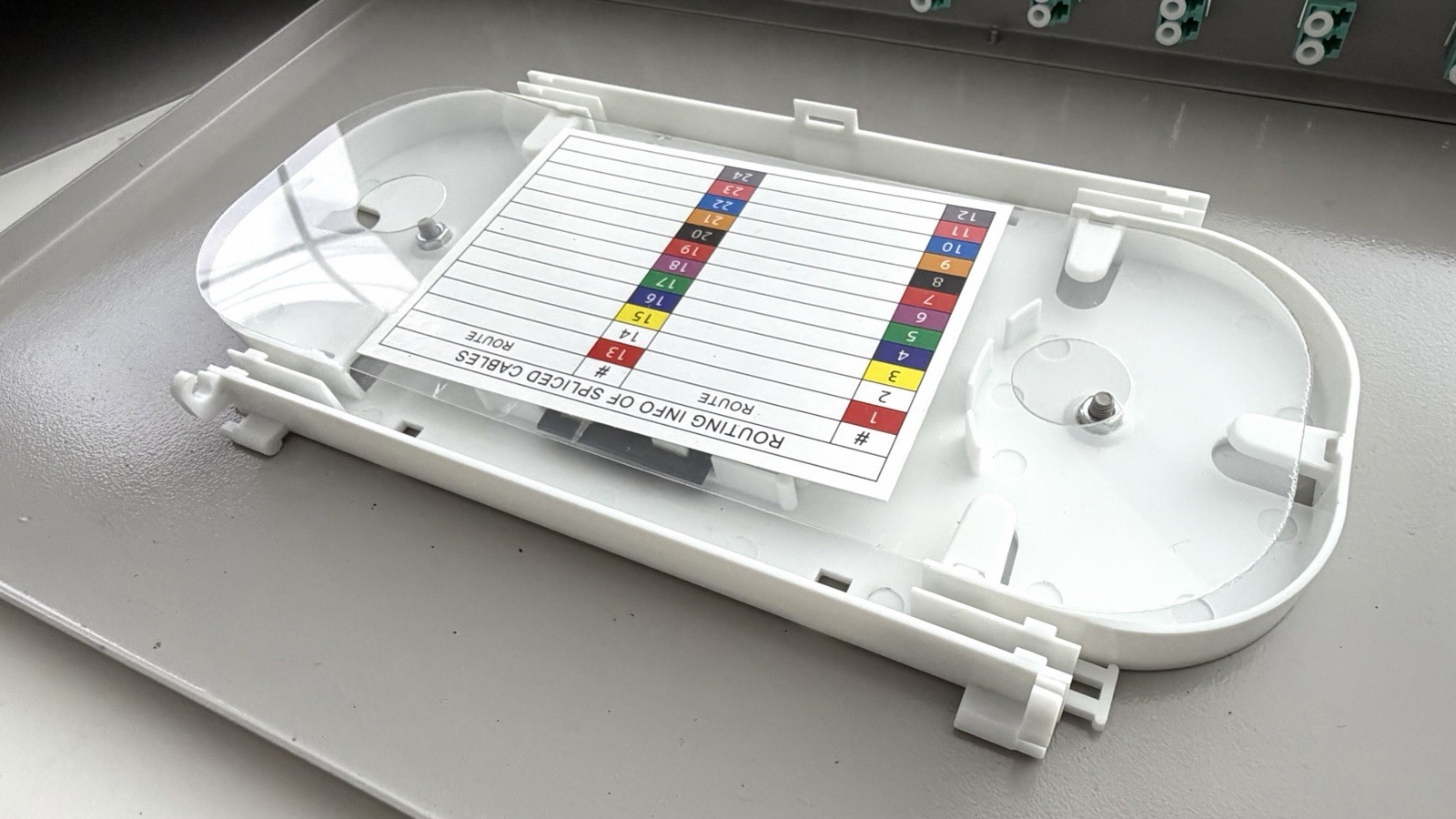 12 SC/APC Duplex Fiber Optic Patch Panel 1U Sliding Rack Mount w/ Splice Tray