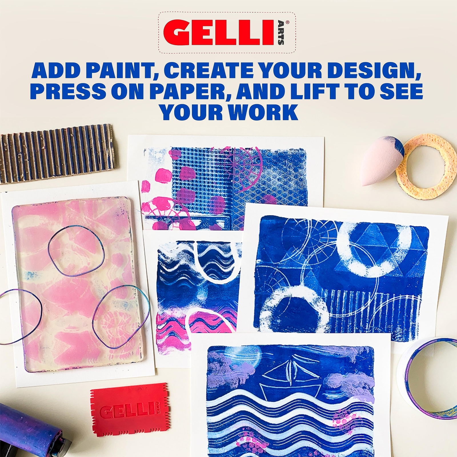 Gelli Arts Mini Placement Tool for Precise Paper Alignment in Printmaking