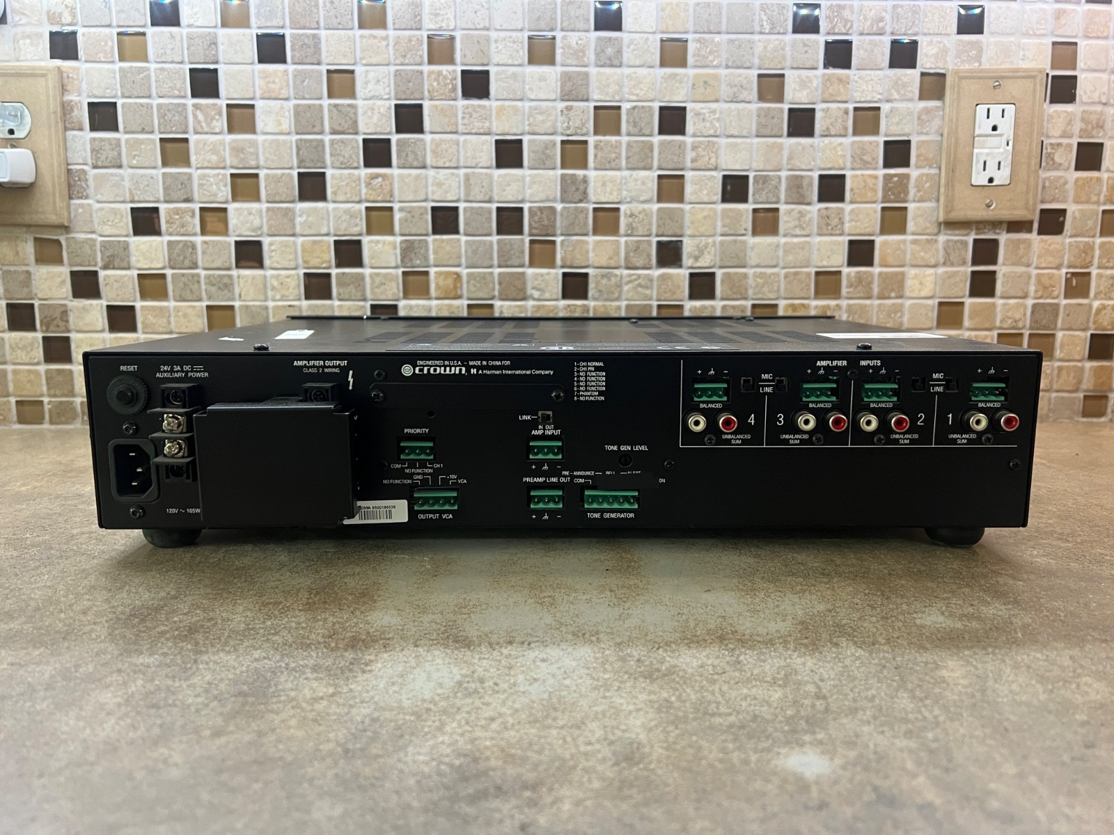 CROWN 180MA G180MA Commercial Pro Audio 4-Channel 80W Amp Mix Power Amplifier