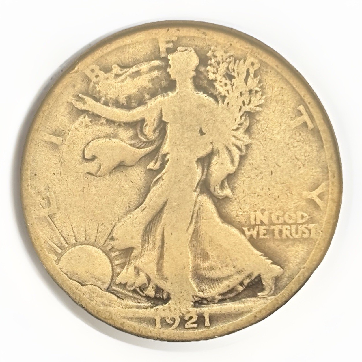 1921  Walking Liberty Half Dollar – Key Date – VG /F – Silver 50C