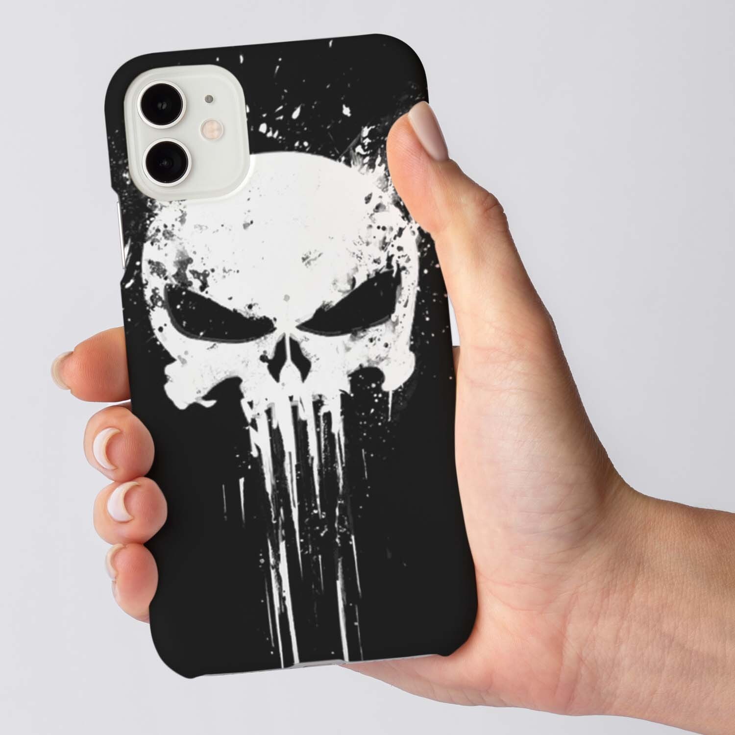 Retro The punisher for iPhone 11 12 13 14 15 16 Mini Plus Pro Max Case