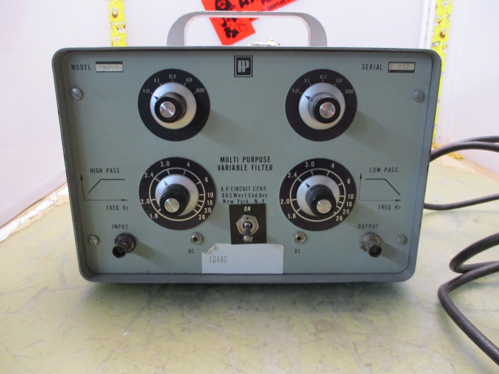 A.P. Circuit 240-5 multi purpose variable filter high & low pass [2*R-20.5]