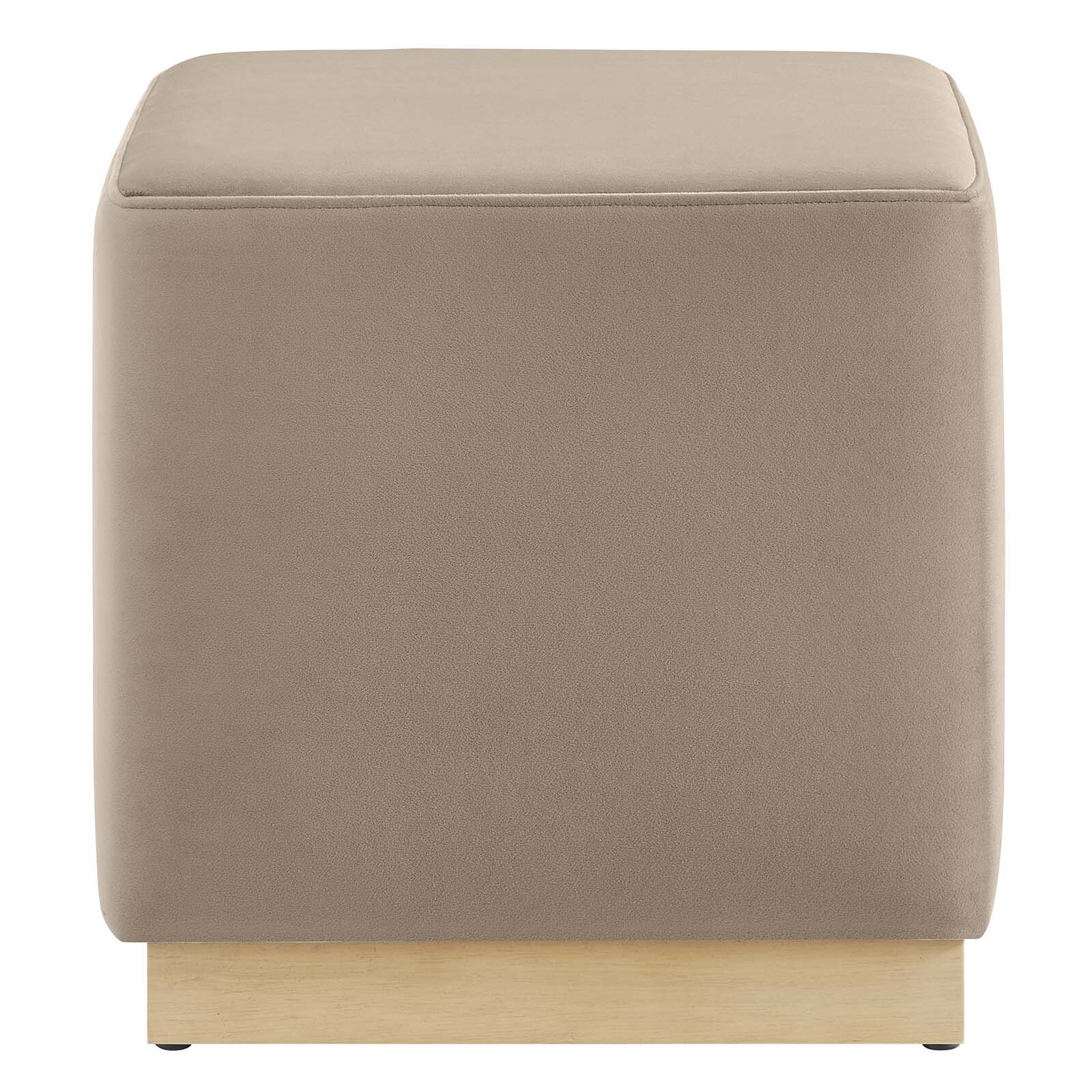 Modway 17" Square Performance Velvet Upholstered Ottoman
