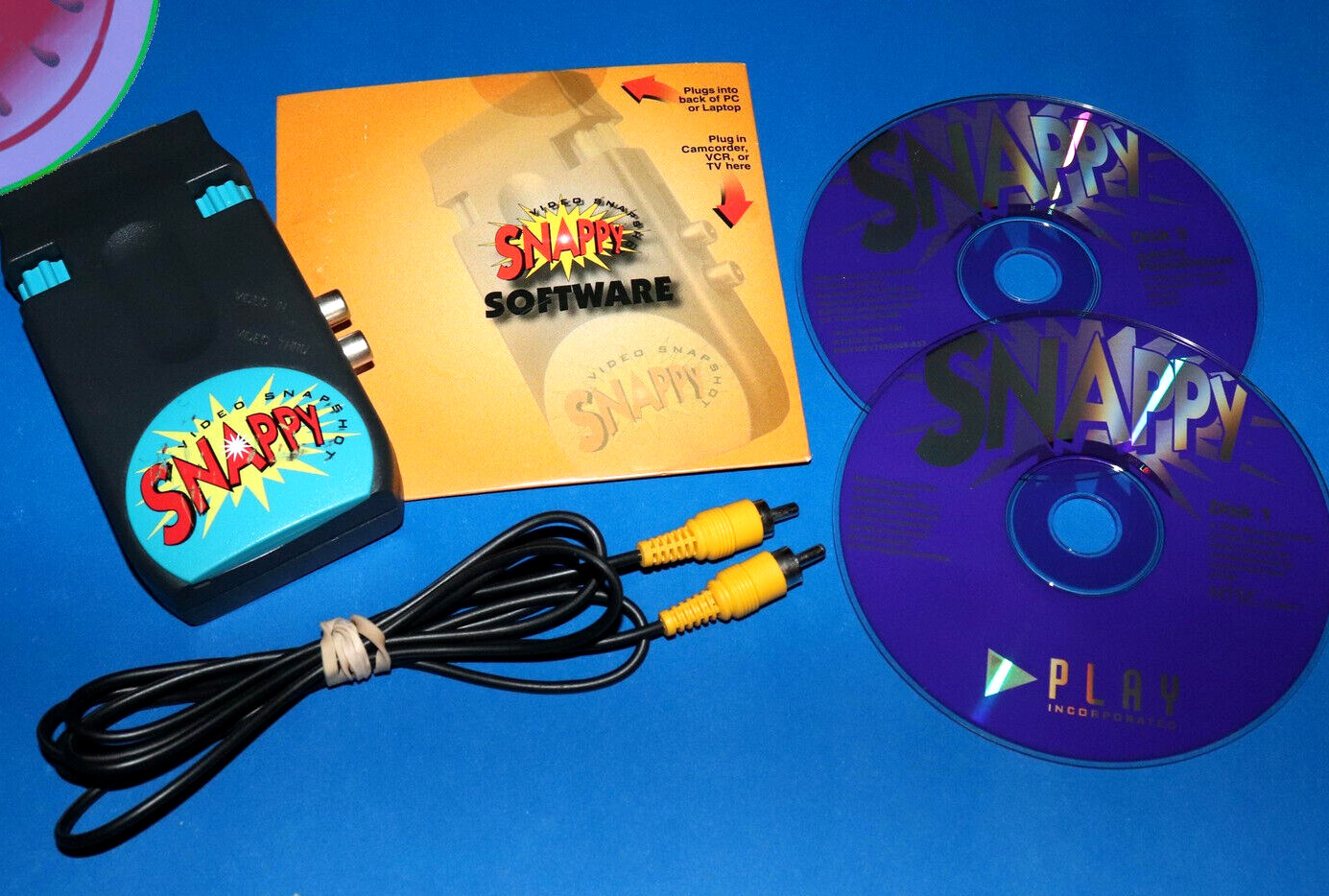 Vtg Kit SNAPPY Video Snapshot Snapper Capture Images Videos Windows 95 Software