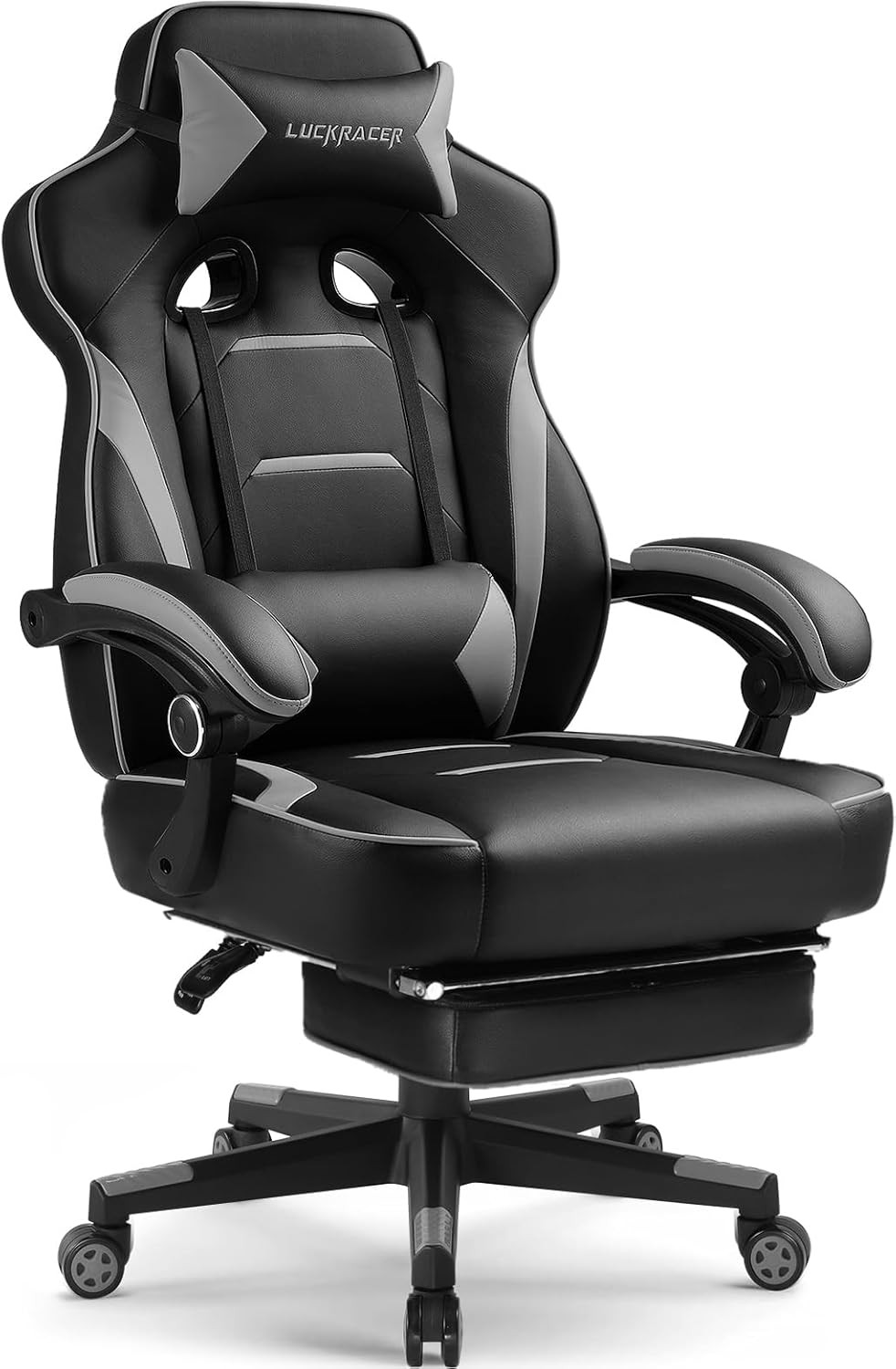 GTPLAYER Gaming Chair with Footrest, Big and Tall Game 350lb Racing...
