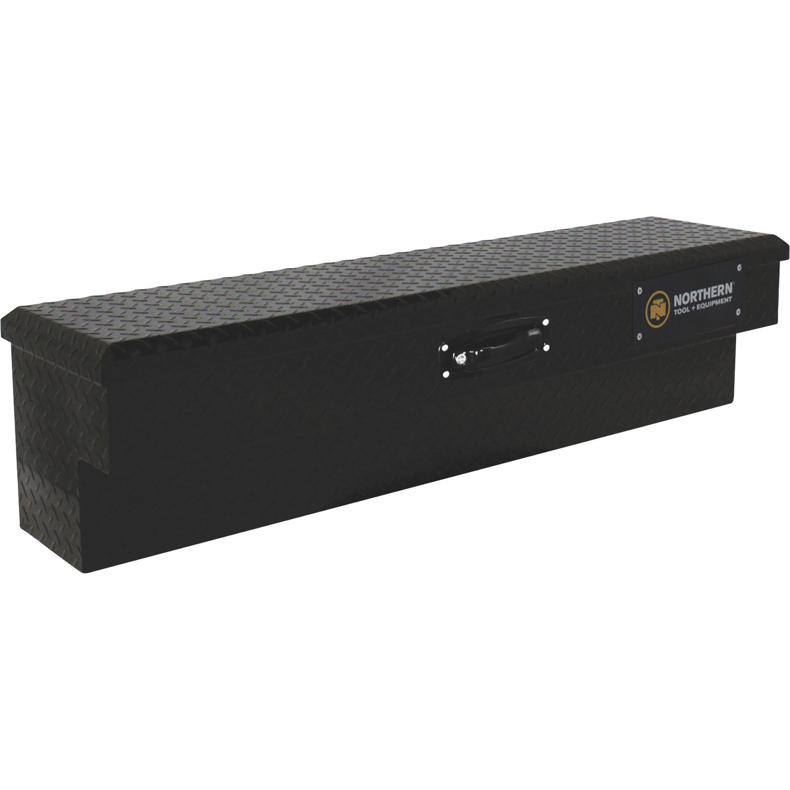 Northern Tool Side-Mount Truck Tool Box, Aluminum, Textured Matte Black, Pull