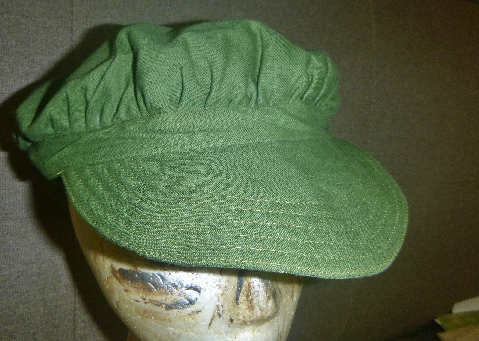 Large Size 58 - Khmer Rouge Cap - Peasant Hat - NOS - Phnom Penh - VC - Cambodia