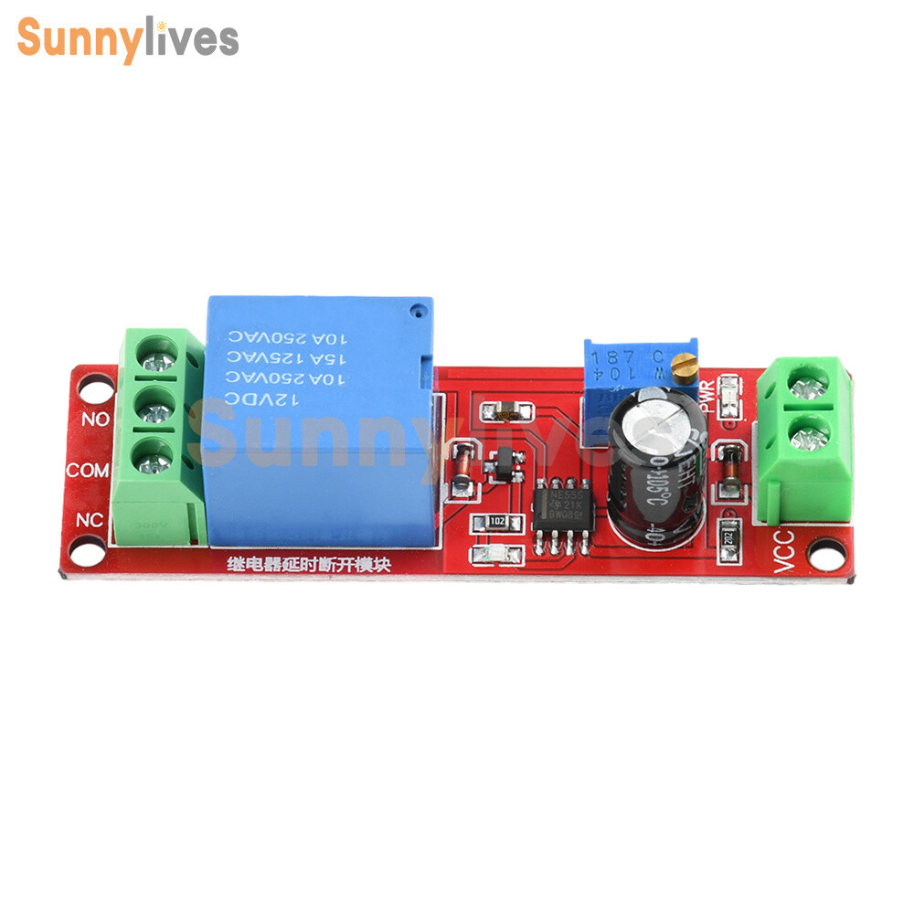 NE555 12V Adjustable Disconnect/Connection Time Delay Relay Timer Switch Module