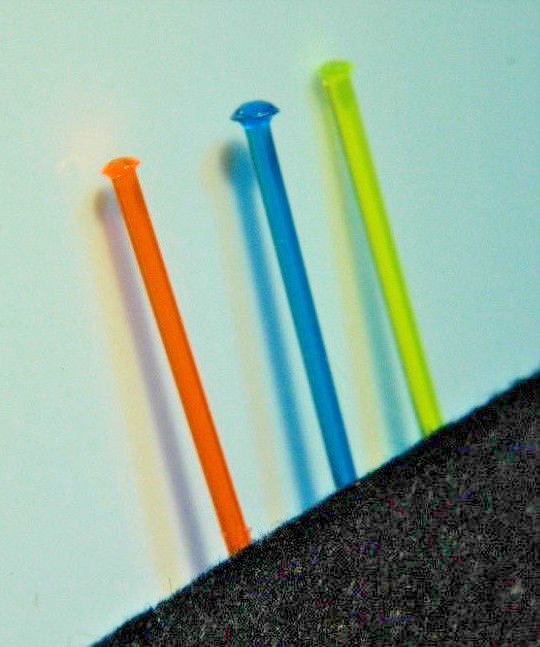 2x 3inch $6.75 Fiberoptic sight fiber optic rods .040 thick, 1mm  6 colors .039