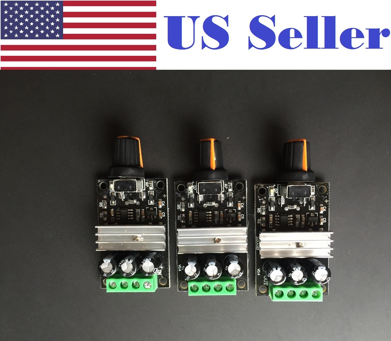 3 PCs DC 6V/12V/24V/28V 3A Mini  PWM Motor Speed Regulator Controller Switch